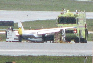 Plane makes belly landing after landing gear problem