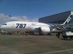 Boeing 787 rolls out of paint hanger