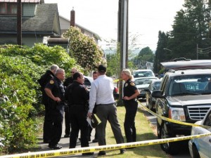 Everett Police at burglary scene