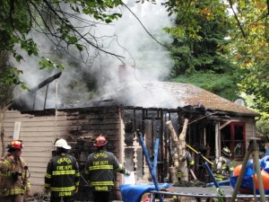 House destroyed by fire on Cady road in Everett