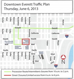 Everett Traffic Plan O'Connell Procession