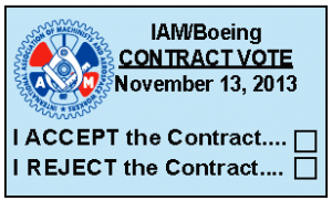 Machinist Ballot for contract extension