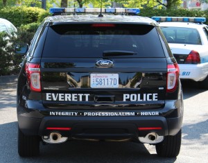 New Everett Police SUV rear view