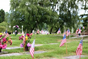 Flags at graves