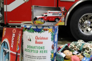Firefighter toy drive