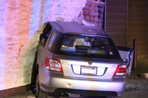 car crashes into Romios